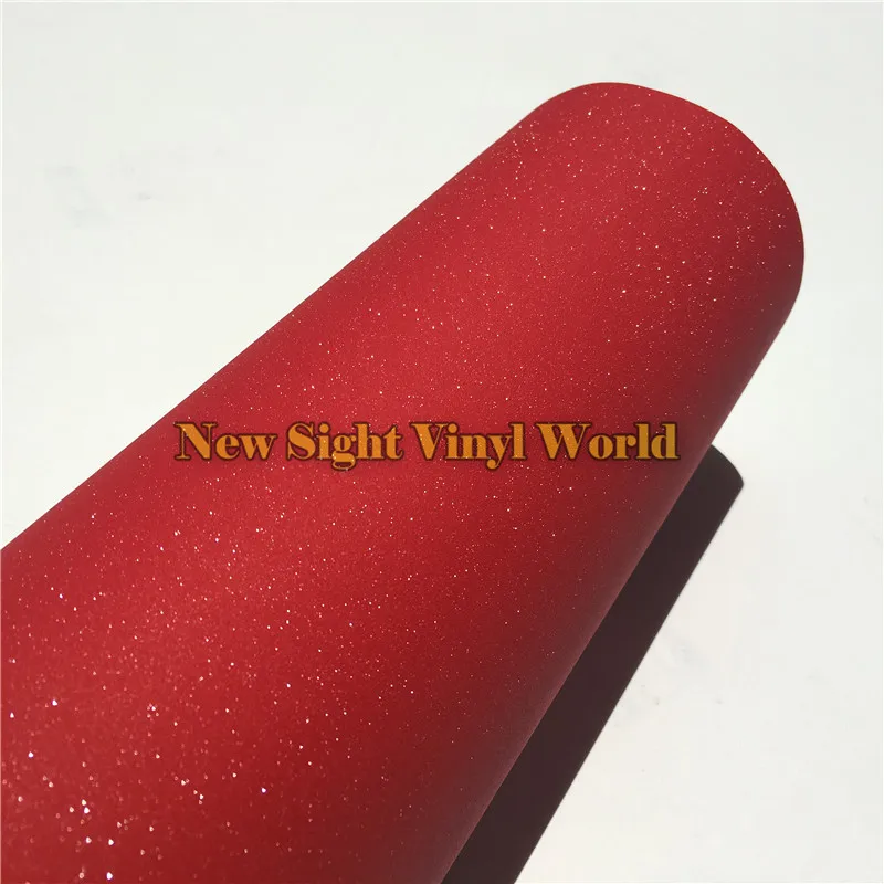 Высокое качество блестящий красный песочного цвета Блестящий виниловая пленка