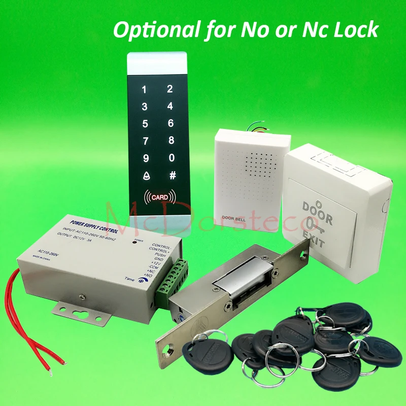 DIY Полный 125 кГц Rfid система управления дверным замком узкий тип YS131 NO NC