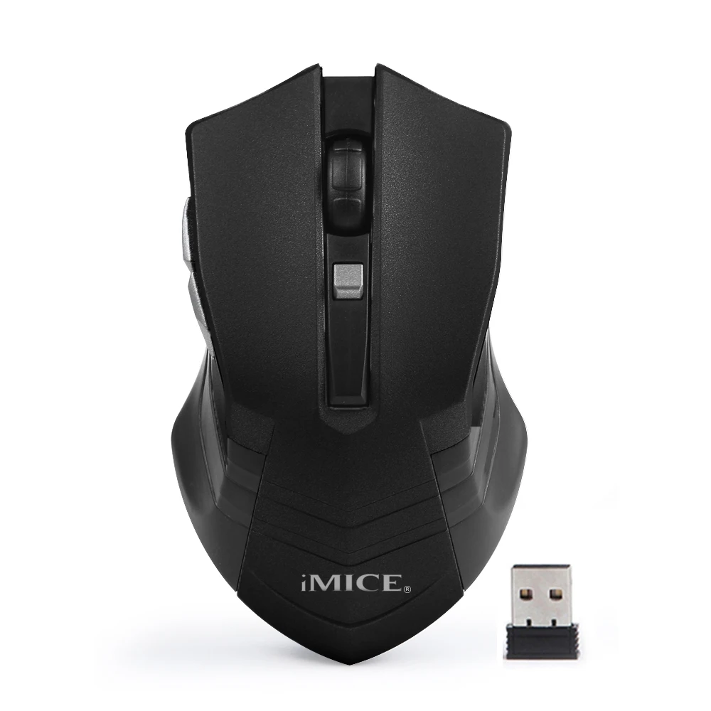Black 2,4G беспроводная мышь USB PC мышь эргономичная беспроводная 6 кнопок мышь для геймеров 2000 dpi оптическая компьютерная мышь для ноутбука офисного использования - Цвет: Black