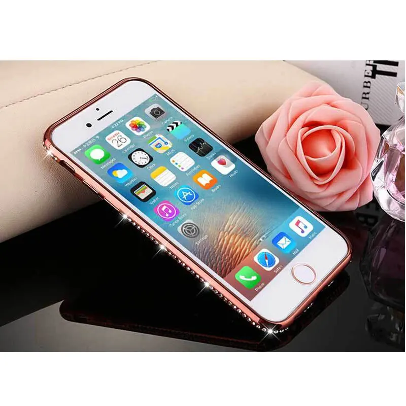 Новый Модный чехол из ТПУ для iphone 7/7 Plus прозрачный силиконовый со стразами кольцо