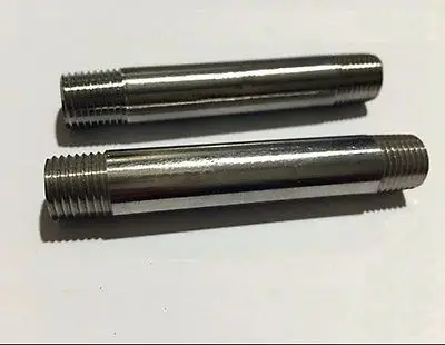 

304 Stainless Steel Long Straight Pipe Fitting Connector Adapter 1" BSP Equal Male Thread Length 200mm