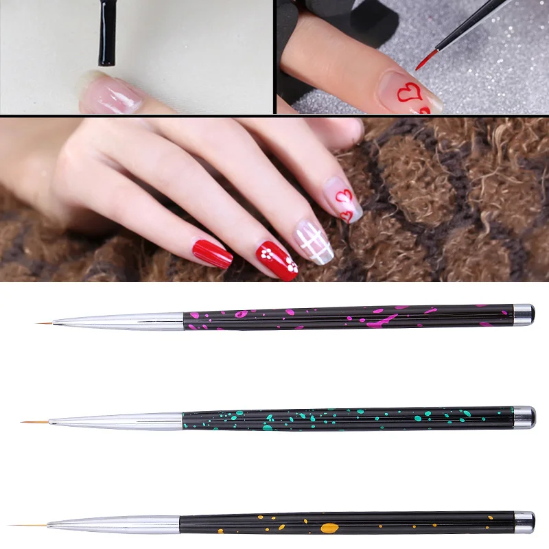 3 шт./компл. 15 см акриловых ногтей точки лайнер Ручка Nail Art живописи рисунок линии