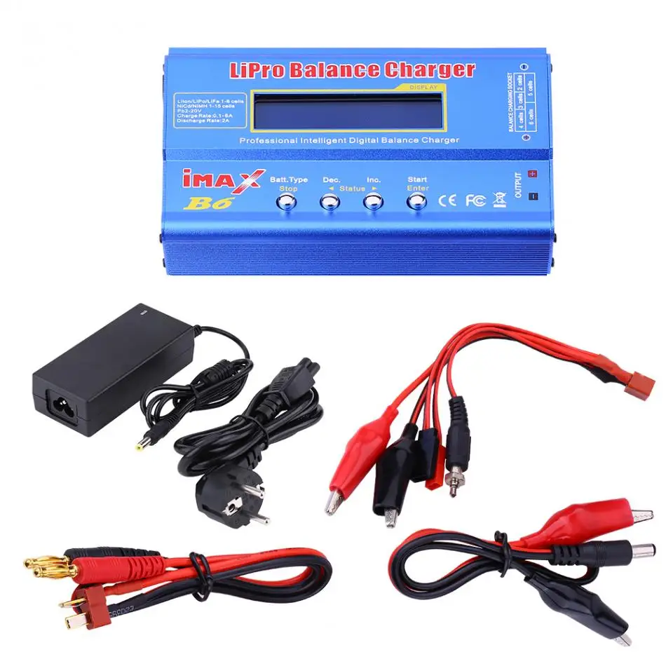 3 типа RC 80W 1 6S зарядное устройство для зарядки Lipo NiMH NiCd Батарея + 12V 5A адаптер