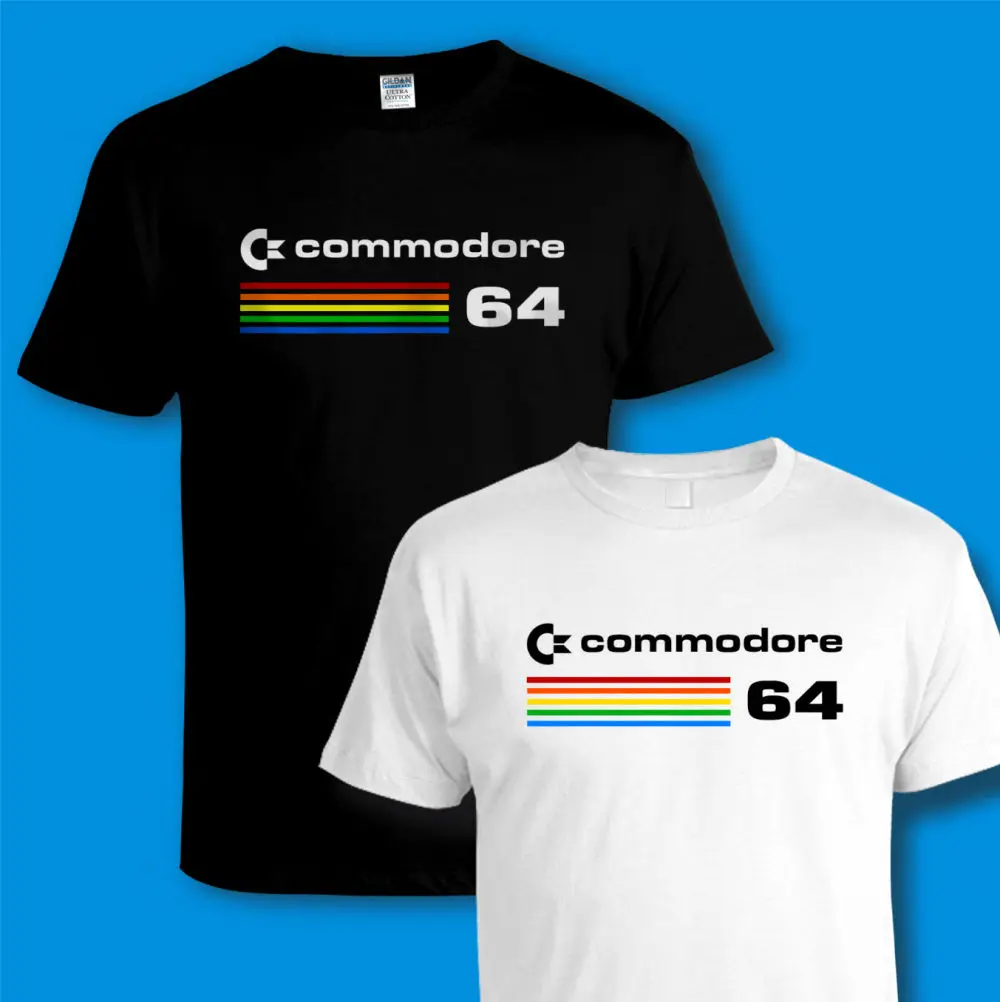 COMMODORE 64 [C64] компьютера футболку Ретро 80 s видео PC Игры Все размеры 3XL 4XL Новые