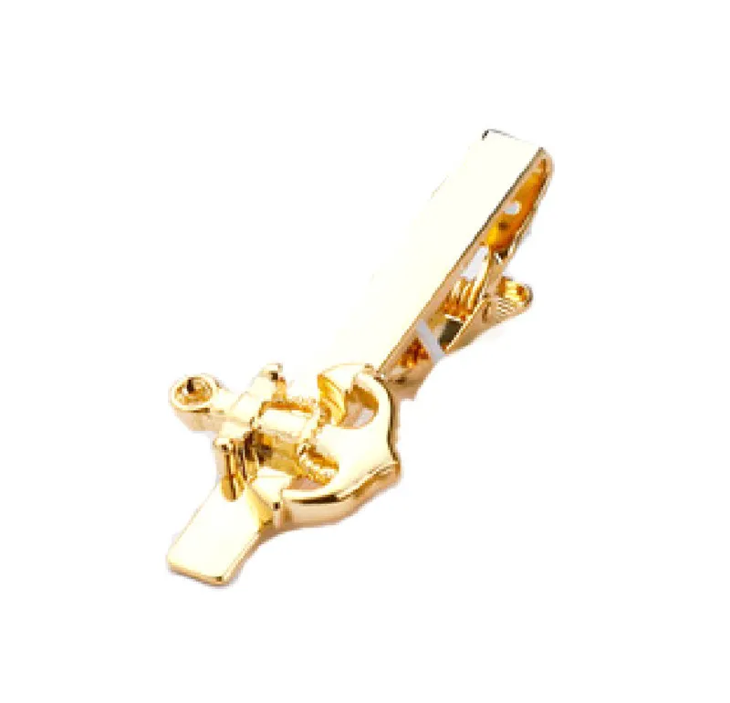 2017 Новый Модный мужской галстук для делового костюма зажим галстука Золотая