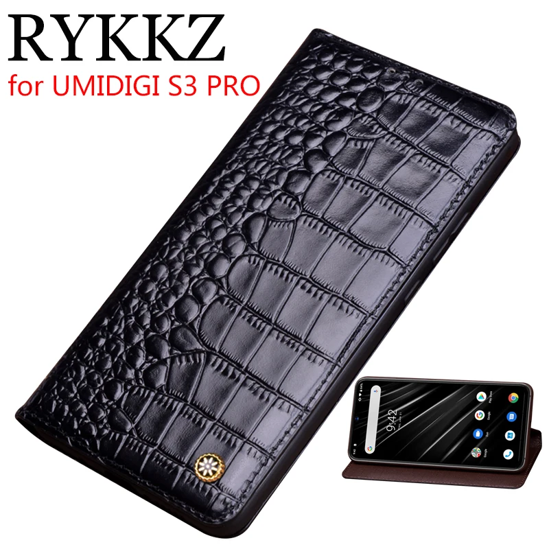 RYKKZ Натуральная кожа флип чехол для UMIDIGI S3 PRO Чехол Магнитный F1 s кожаный телефона