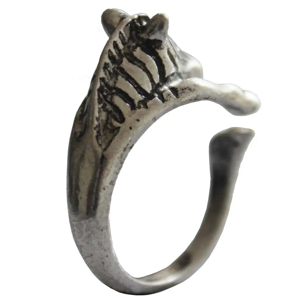 Открытые Кольца в виде лошади панк Винтажное кольцо с животными регулируемые