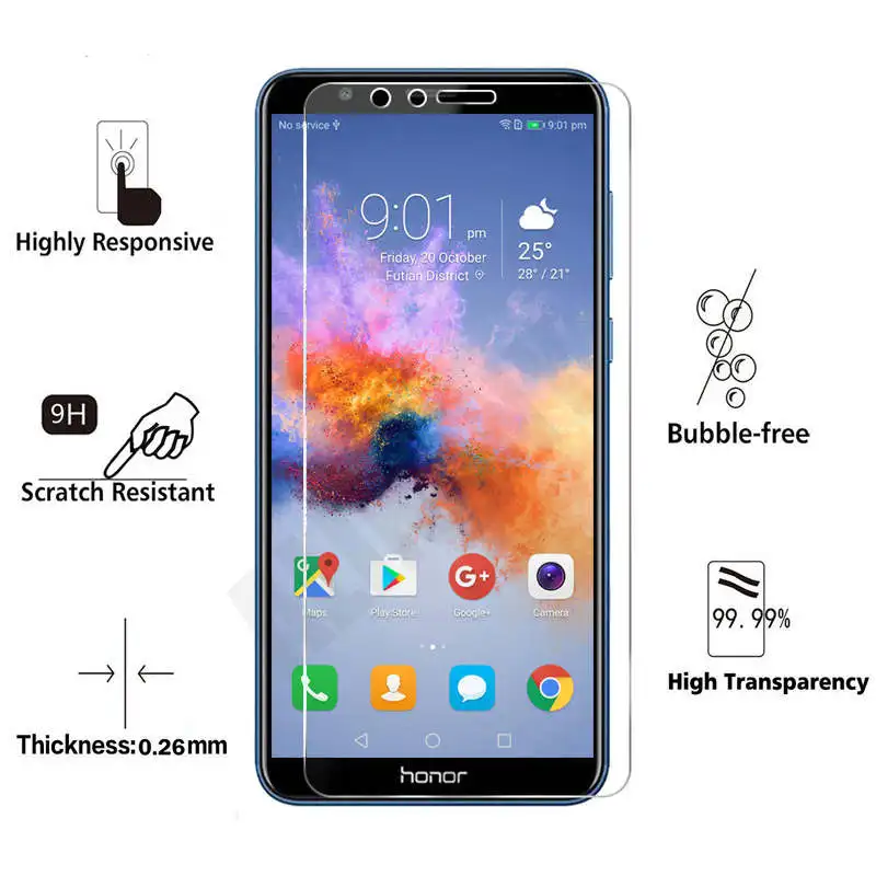 2pcs Tempered Glass Huawei Honor 7X Screen Protector Honor7X 7x Bnd-l21 5.93&quot | Мобильные телефоны и аксессуары