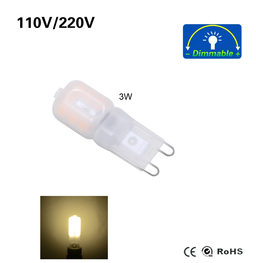 

2835 g9 SMD LED Corn Bulb 3W 5W Spotlight Lamp AC 220 230V 240V Lamparas Light Replace 50/100W Halogen Lamp Light 6pcs/lot