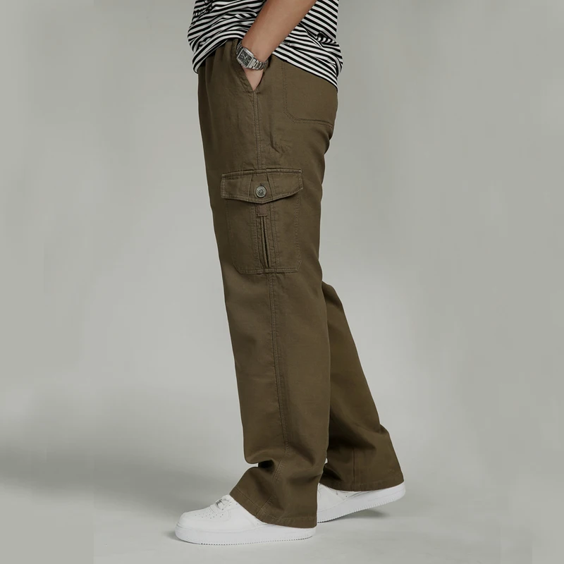 Брюки карго мужские хлопковые джоггеры с карманами шаровары повседневные