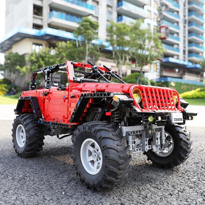 1941 шт. RC машина SUV Jeep Wrangler Rubicon набор моделей строительных блоков бренда Technic Motor питания внедорожные детские игрушки грузовики.