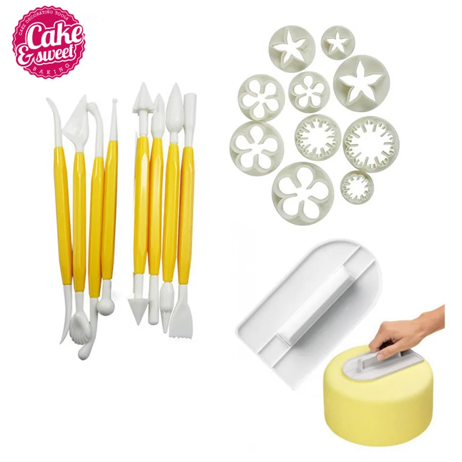 46 шт./компл. для цветов из мастики Sugarcraft Плунжер резак украшения тортов печенья