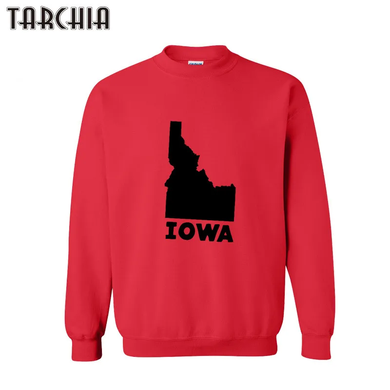 TARCHIA мужская толстовка с капюшоном Весенняя Повседневная Приталенная принтом IOWA