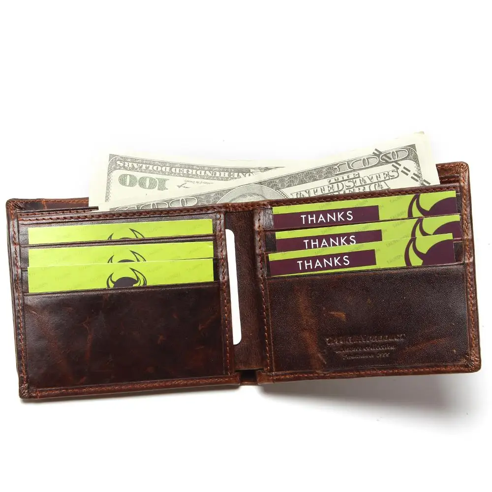 Лидер продаж 2019 винтажные повседневные мужские кошельки из натуральной воловьей