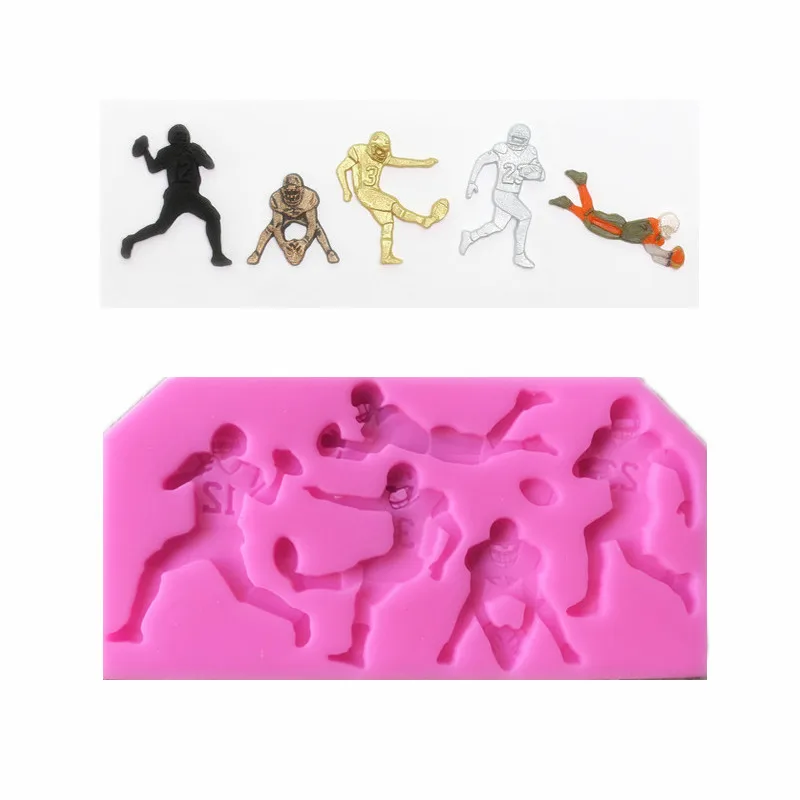 DIY регби силиконовые формы Шоколадные конфеты Силиконовые торта Американский