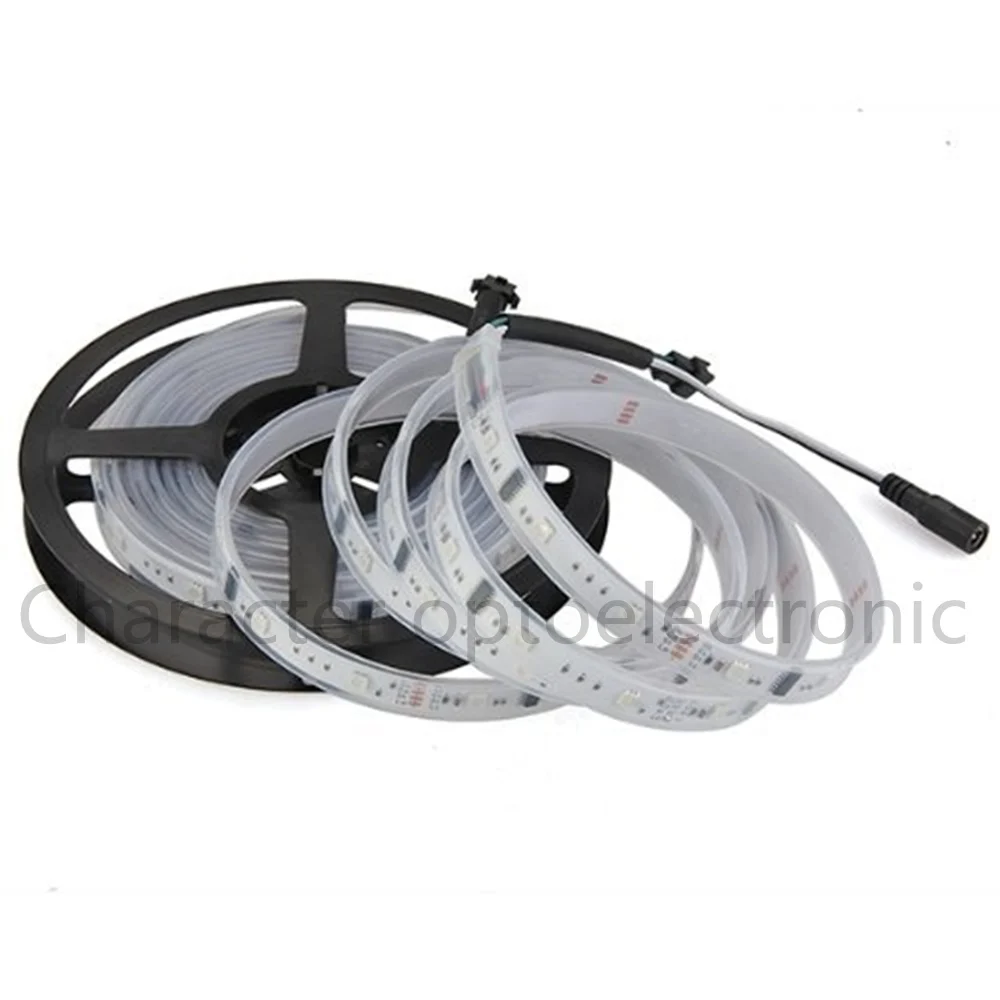 Светодиодная лента RGB dream magic 5 м 12 в пост. Тока 6803 IC IP67 водонепроницаемая 5050 SMD 150