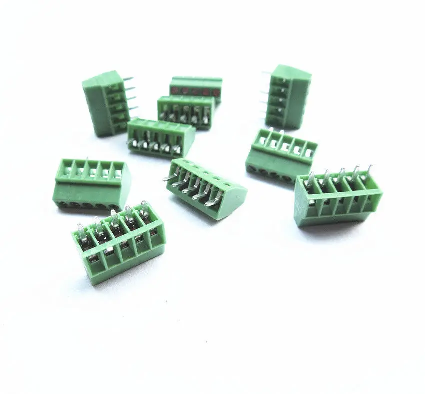 20 шт 5 полюсов/5 Pin 2 54 мм/0 1 &quotPCB Универсальный винтовой клеммный блок разъем|screw