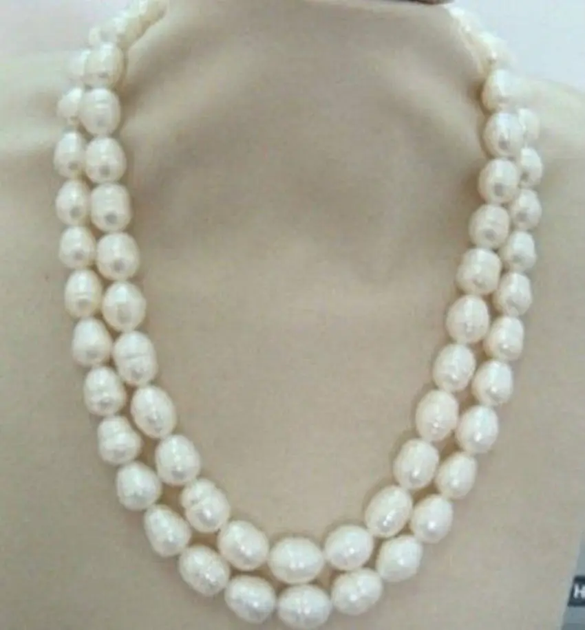 Длинное ожерелье из натурального белого жемчуга 50 &quot11 13 мм|pearl necklace|white pearl