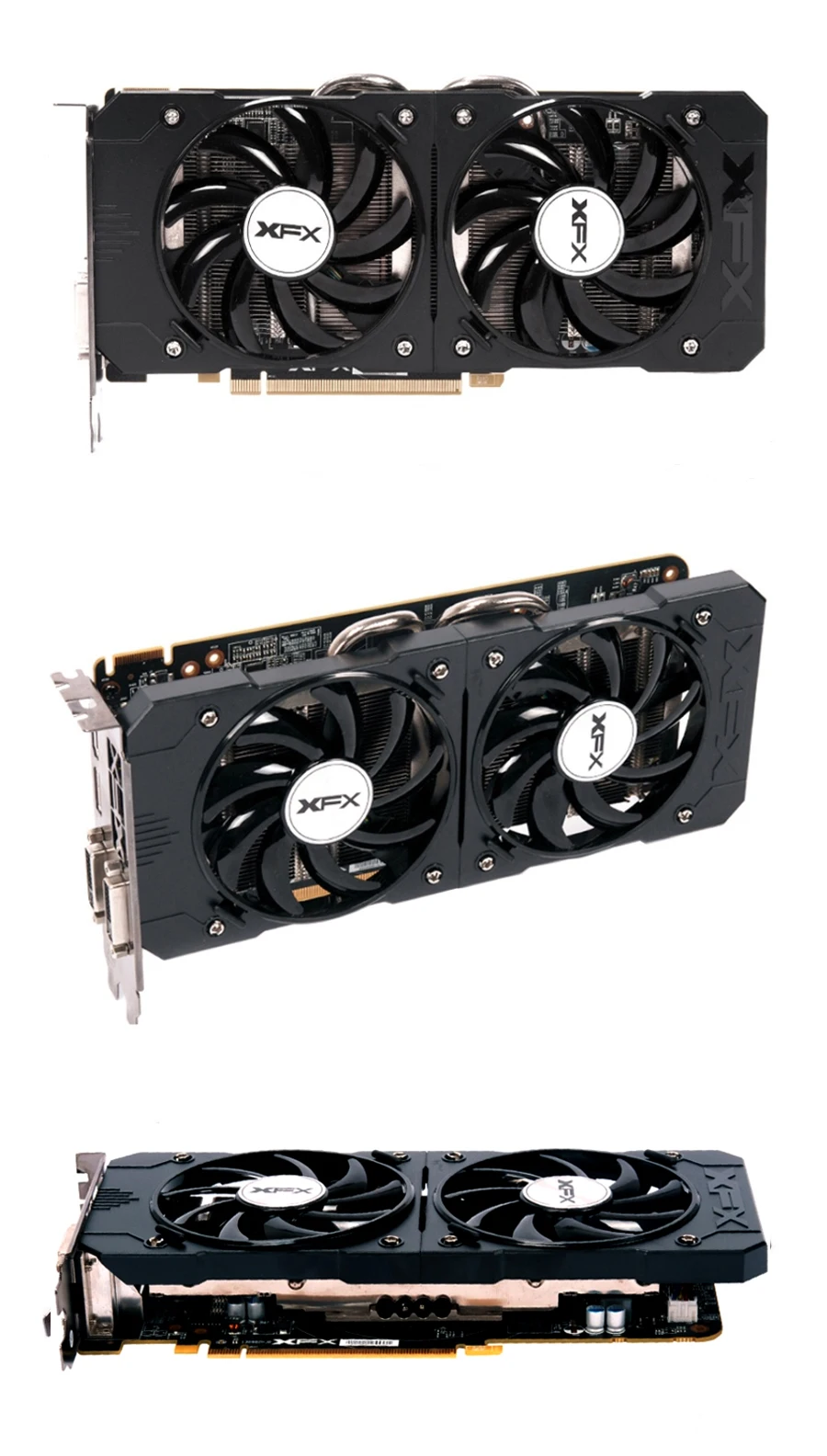 Б/у видеокарты XFX R9 380 4 ГБ GDDR5 256bit PCI-E 3,0 HDMI DisplayPort DVI-D 1792SPs настольные игровые графические карты