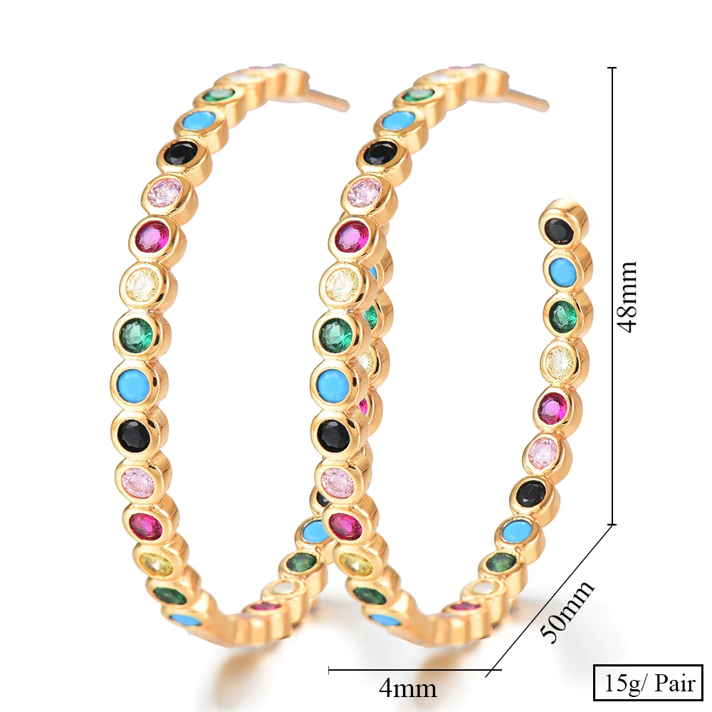 

missvikki 2019 Shiny Charm Hoop Earrings for Fashion Women Bride Wedding Actor Dancer Show Occasion Sister Girfriend Gift