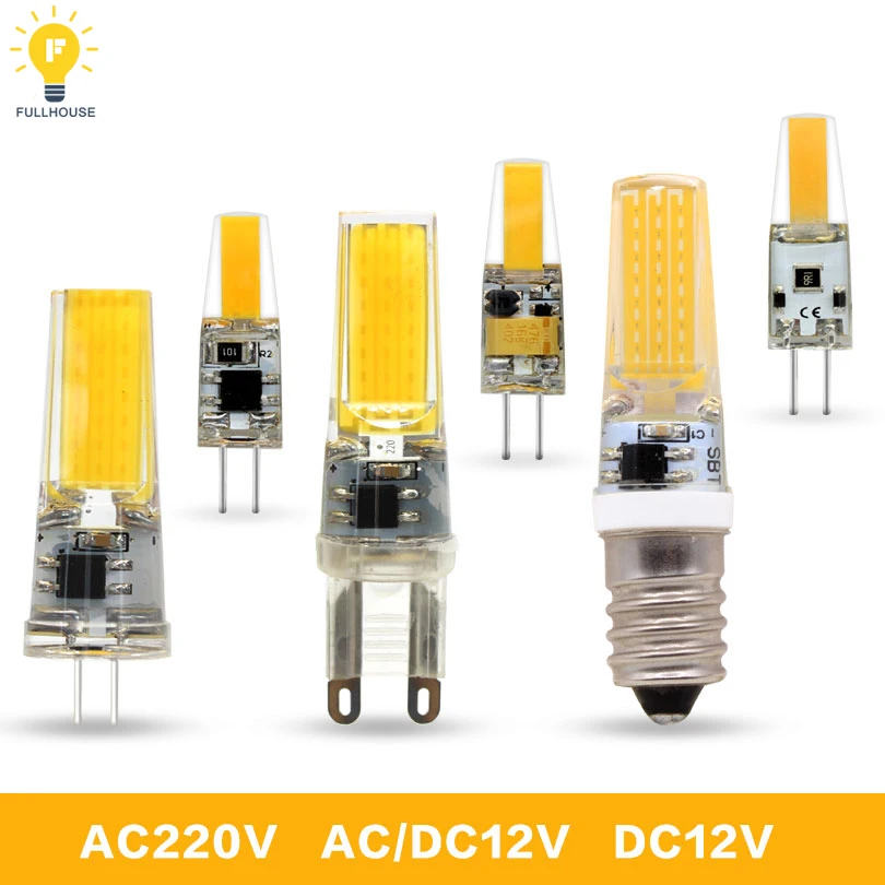 G4 G9 E14 светодиодный светильник лампы AC/DC затемнения 12 V 220 6 Вт 9 COB SMD светодиодные