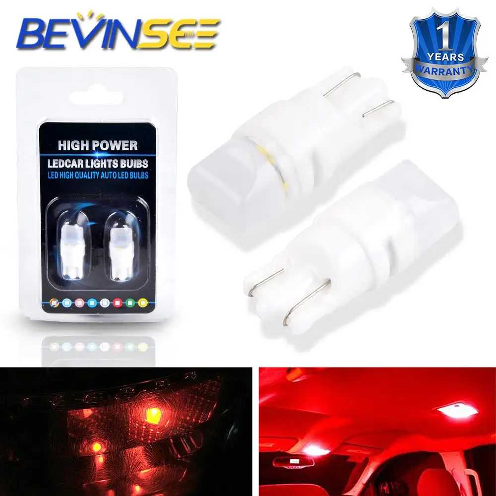 Красный Bevinsee T10 T8 T12 T15 194 175 168 22835-SMD чипы светодиодный головной светильник лампы стояночный поворотник светильник лампа для Ford Высокая мощность - Испускаемый цвет: Красный