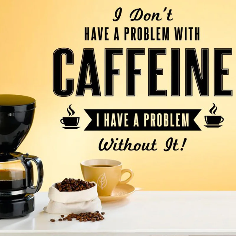 Coffee настенные наклейки с кофеином декоры наклейка надписями кофеин Съемный
