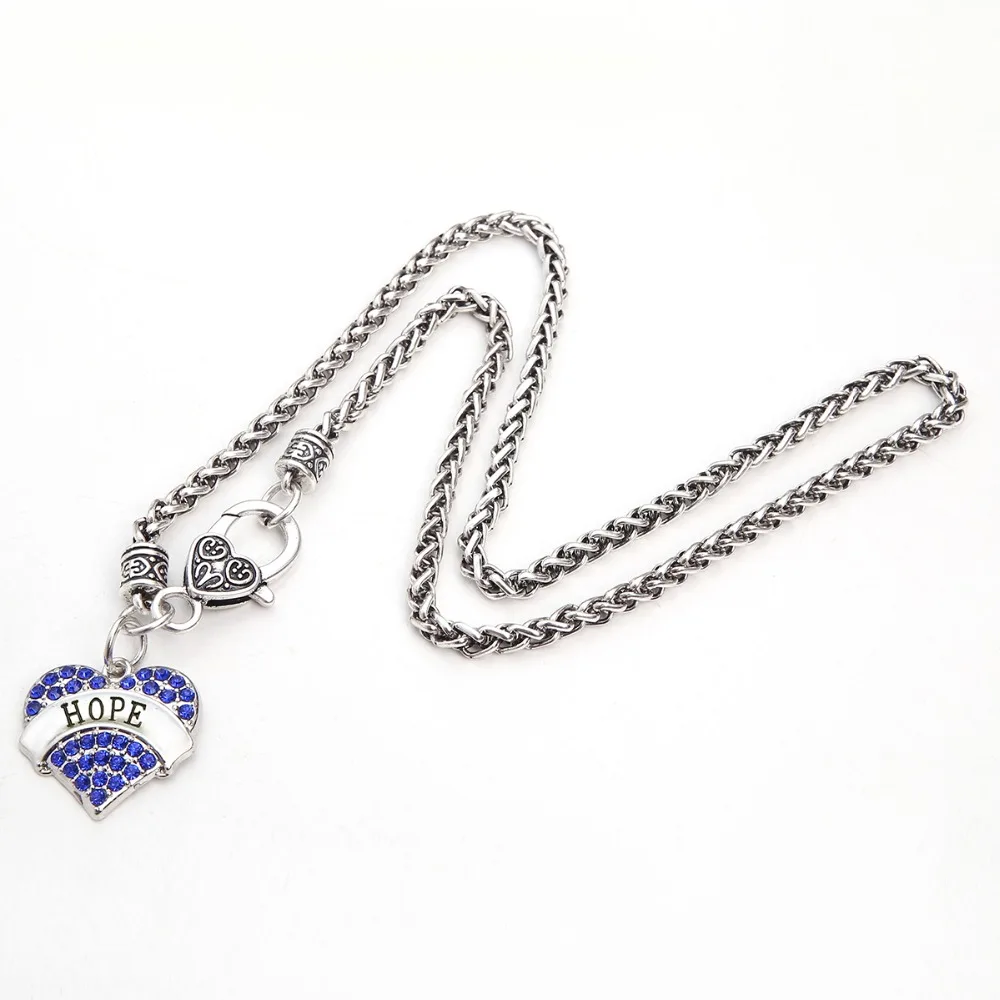 Большой запас пшеничной цепи выгравированы надеюсь на сердце кристалл