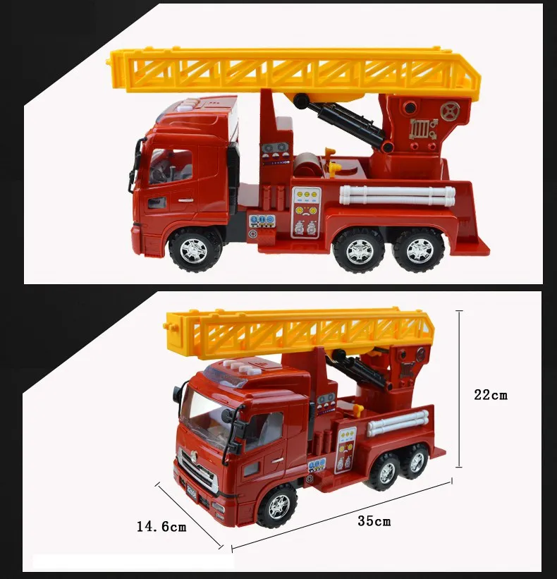1 шт. роскошный изысканный грузовик пожарная модель грузового автомобиля звук и