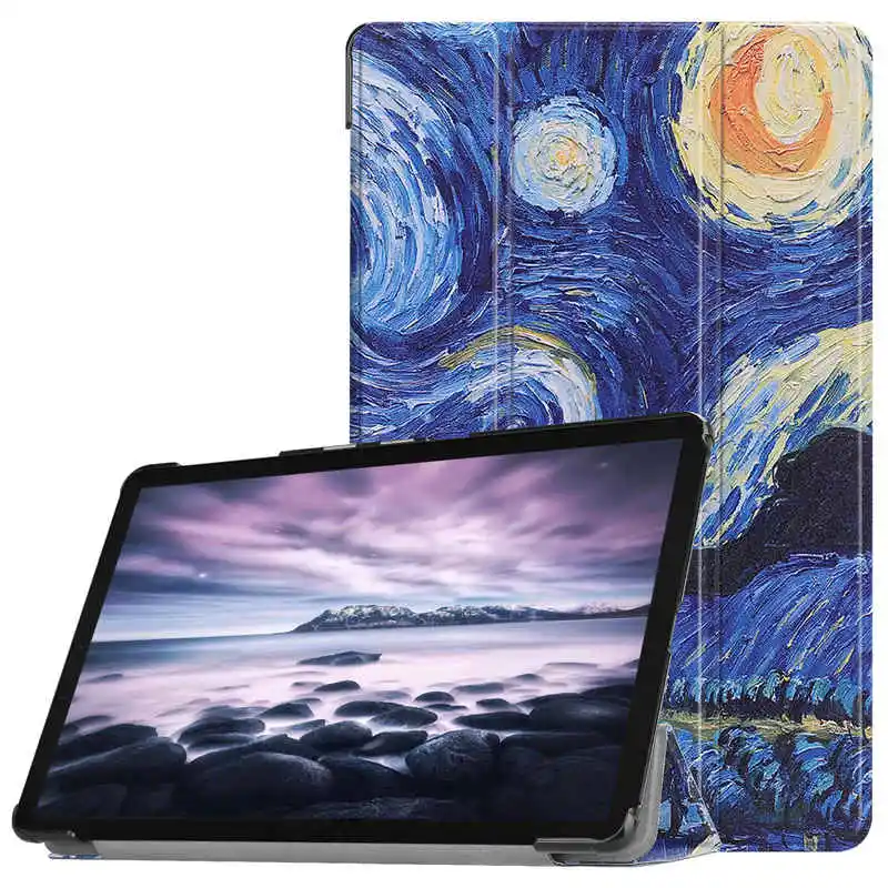 Чехол для планшета Funda для samsung galaxy Tab A 10,5 SM-T590 T595 из искусственной кожи, чехол-подставка для samsung Tab A2 10,"+ пленка+ ручка - Цвет: XK