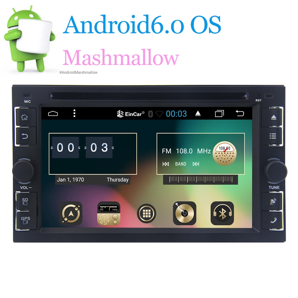 6 2 &quotсенсорный экран Android 0 ГБ Автомобильный dvd плеер 2Din GPS навигация