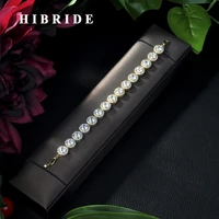 hibride luxury gold color men bangles bracelets with oval zircon stone for women fashion zirconia crystal wedding b 03