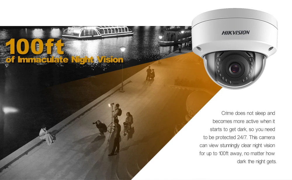Hikvision 4MP PoE ip-камера H.265 DS-2CD1143G0-I HD CMOS Сетевые купольные камеры для видеонаблюдения 30 м ИК прозрачная ночная версия P2P удаленный доступ