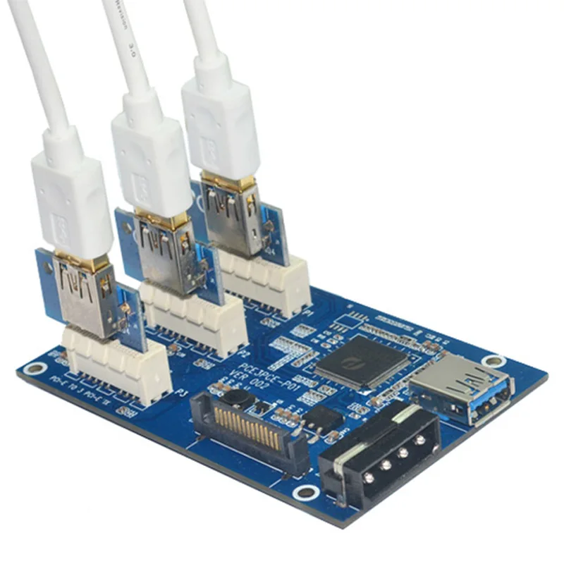 PCI Express до 3 Mini PCI-Express порты Riser Card Mini-ITX к внешним pci-e Слот карт адаптера для Bitcoin Miner |