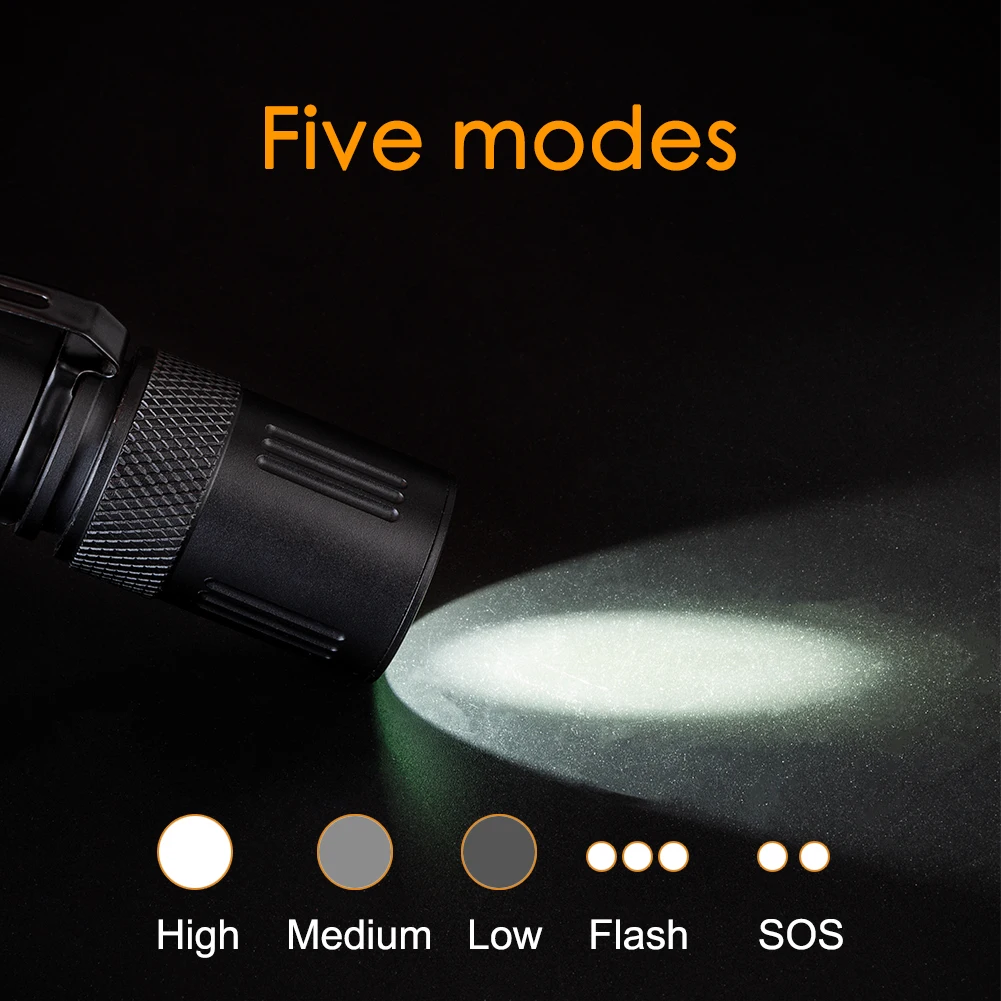 5 Режимов XML-L2 СВЕТОДИОДНЫЙ Фонарик Супер Яркий Свет Факела мощность На 1*18650