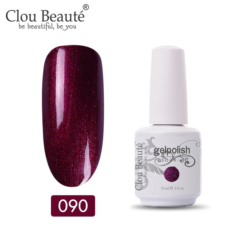 11090 Clou Beaute УФ гель лак для ногтей гель для ногтей Маникюр УФ светодиодный цветной гель Лак Блеск Гель лак для ногтей набор маникюрный гель лак - Цвет: 11090