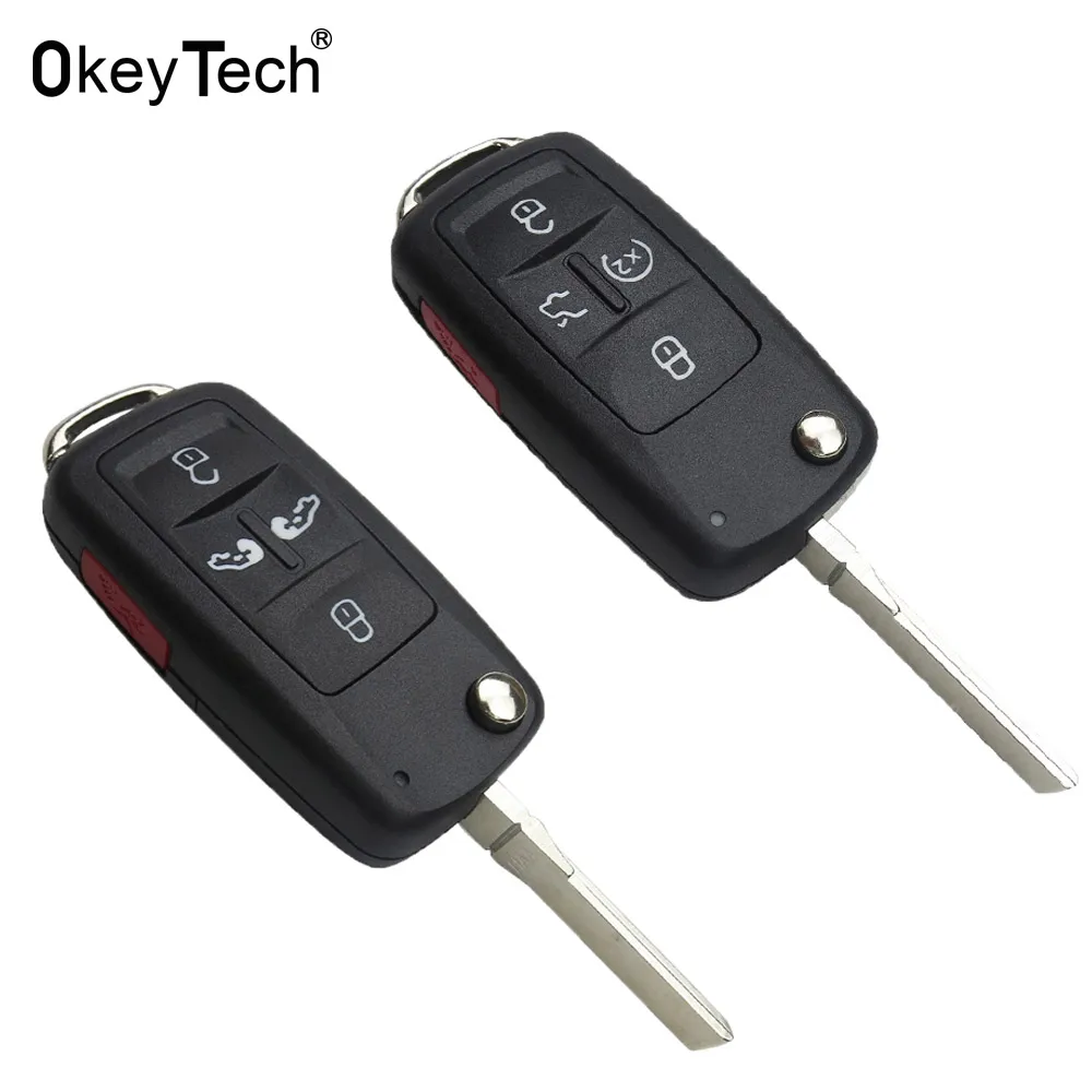 OkeyTech флип-ключ корпус автомобильного ключа дистанционного управления чехол для VW Volkswagan sharan Multivan T5 хорошее качество 5 Кнопка для vw авто чехол для ключей