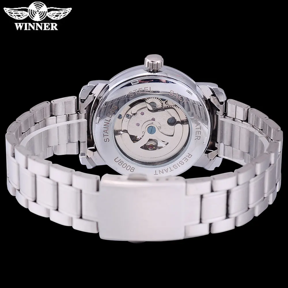 Часы наручные WINNER Мужские механические модные брендовые автоматические с