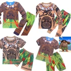 Новая летняя Пижама на весну с изображением Мауи для маленьких мальчиков Комплекты для девочек комплект одежды из 2 предметов, одежда для сна, костюм Моаны, пижамы для детей, ночное белье пижамный комплект для мальчиков