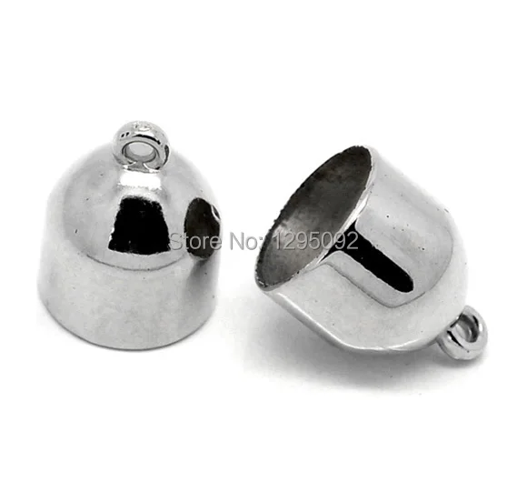 120 шт Серебряный тон обернуть шарф бусины колпачок капель компонент 27x21 мм (1-1/8