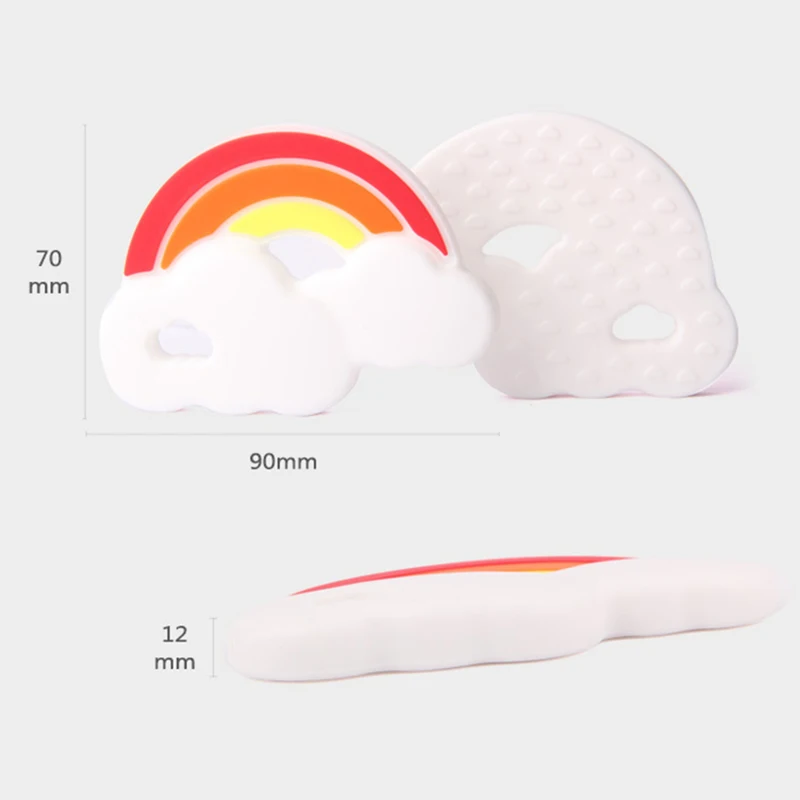 Детские соски силиконовые прорезыватели красочные радужные формы для малышей