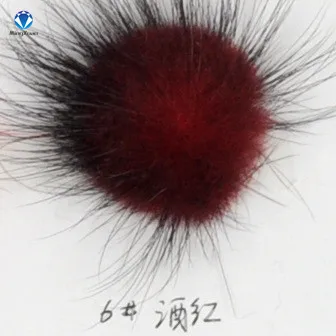 Wine Red 100 шт. 3 см норки Para Hacer помпоны мех DIY Ювелирный шар Конец Ювелирных изделий норка делая ремесло porte clef помпон de fourrure - Цвет: Wine Red