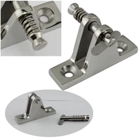 stainless steel 316 concave base deck hinge 90 degree marine mount deck hinge with spring pin