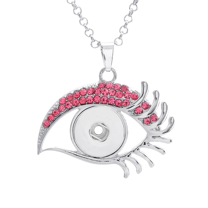 Хит продаж XL0010 Стразы для глаз металлическая застежка кулон ожерелье 18 мм кнопки