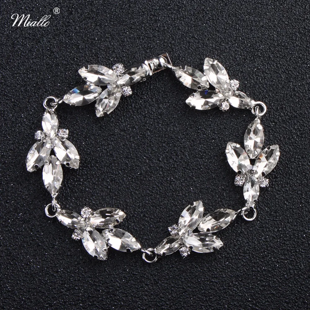Новейший свадебный браслет Miallo с австрийскими кристаллами женские свадебные
