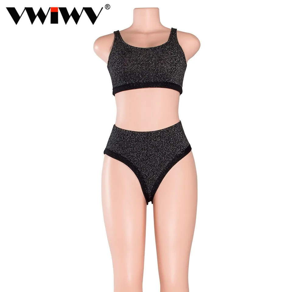 Женский сексуальный топ без рукавов с круглым вырезом и шорты эластичной талией