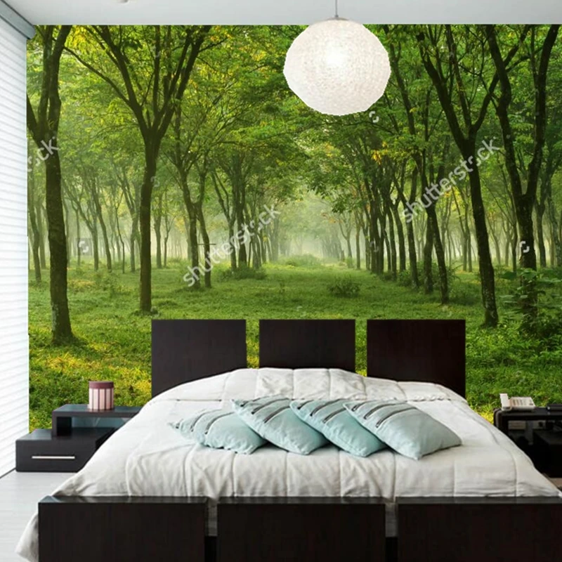 

Пользовательские обои с природным пейзажем, солнечный лес, 3D фотообои для гостиной, столовой, дивана, отеля, фоновые стены, ПВХ обои