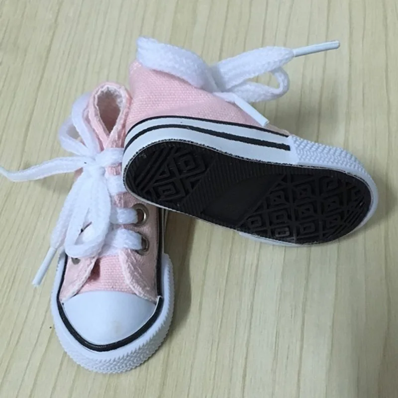 Одна пара парусиновых туфель 1/3 7 5 см для шарнирной куклы модная мини игрушечная