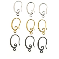 10pcs 13x19mm copper silver gold color french earring hooks wire ear clasp settings earring base settings jewelry making z1046