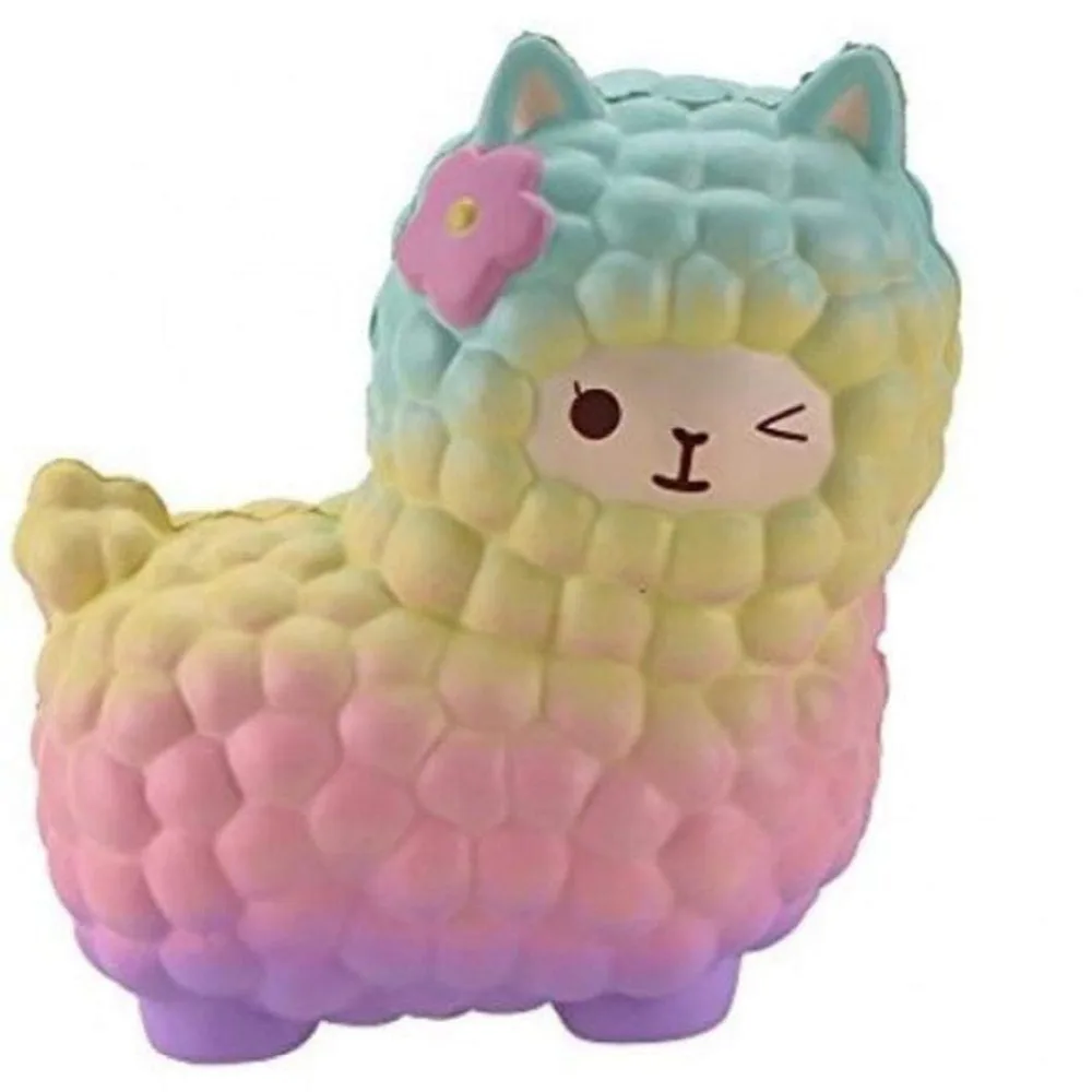 12 см новый оригинальный Jumbo Kawaii милый Радужный Браслет из альпаки овечий мягкий